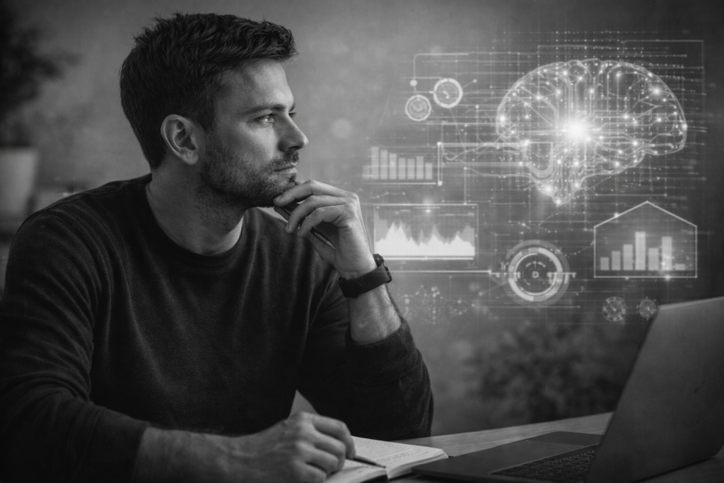 Ecommerce founder using AI tools while applying human judgement to protect brand integrity.