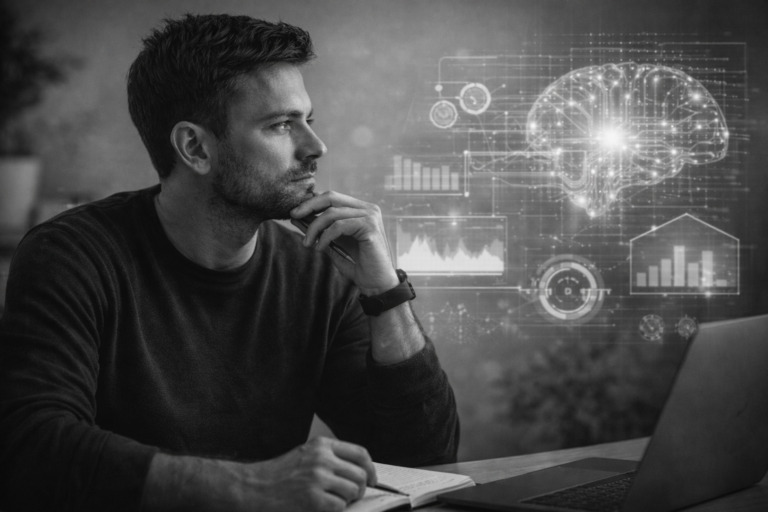 Ecommerce founder using AI tools while applying human judgement to protect brand integrity.