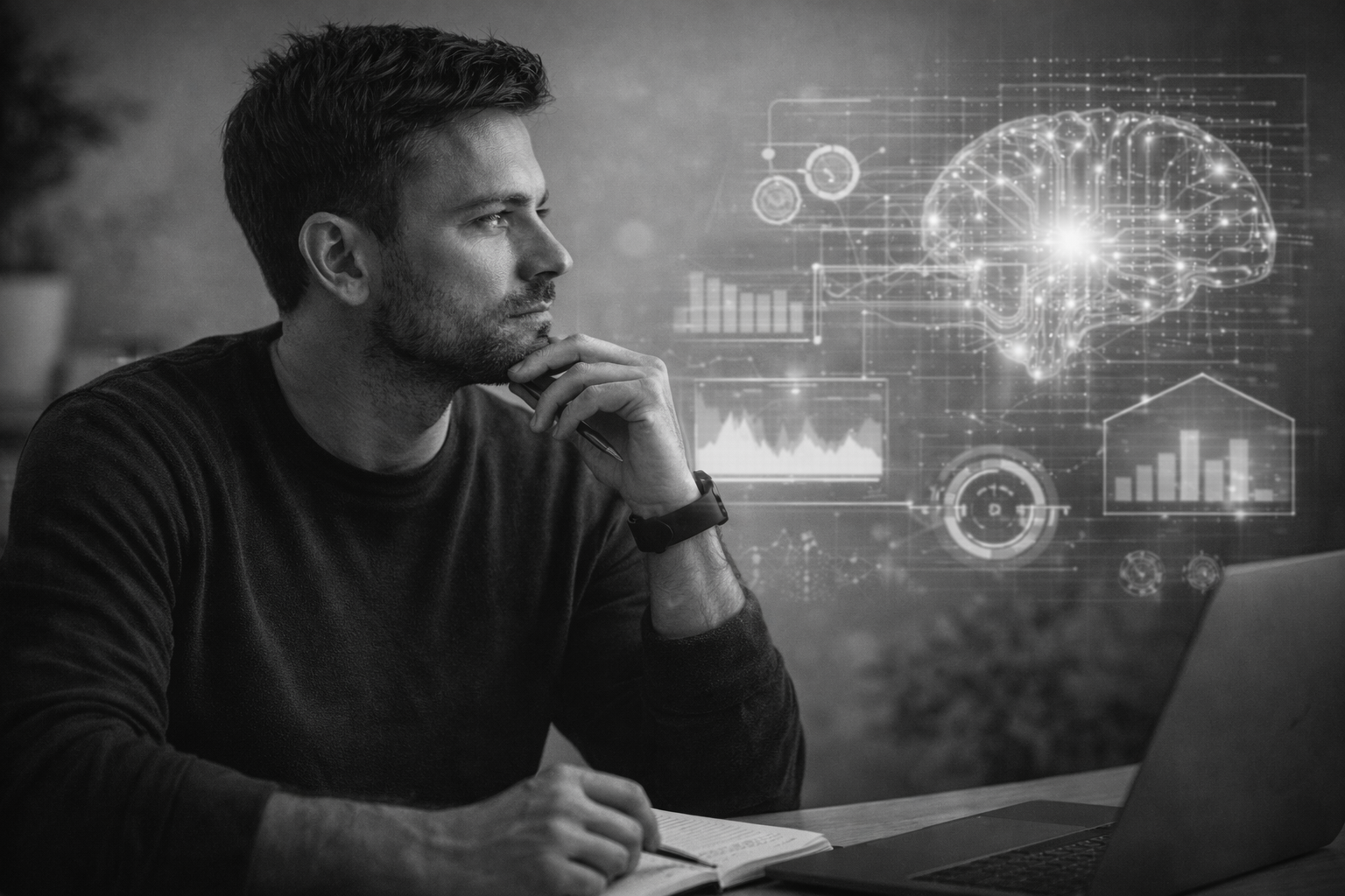 Ecommerce founder using AI tools while applying human judgement to protect brand integrity.